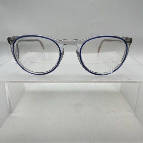 Warby Parker Eyeglasses FRAME ONLY Haskell 49-22-145 Crystal Blue 529 - Picture 1 of 16